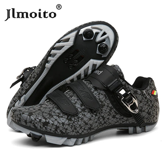 Chaussures vtt lumineuses baskets de cyclisme hommes femmes autobloquantes, de course plates