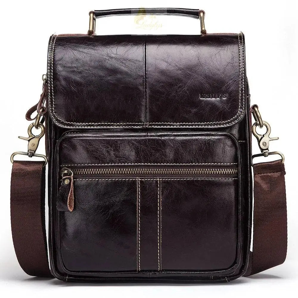 KAVIS NEW Genuine Leather Men's Crossbody Bag High Quality LADYLYS