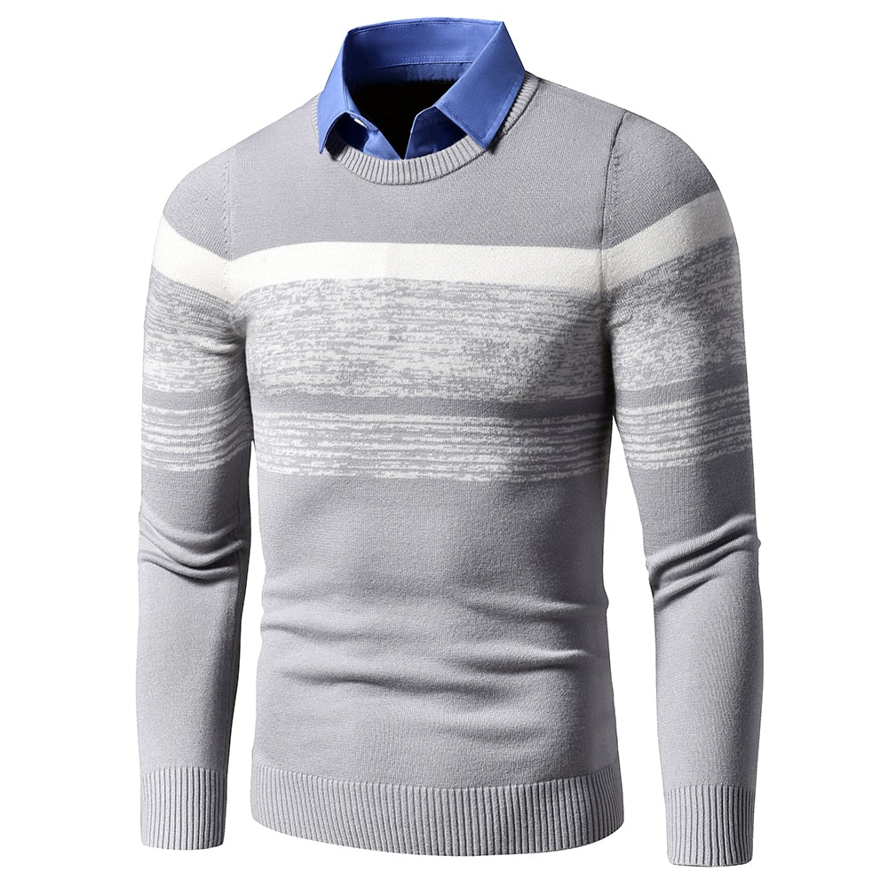 Chaud pull  chemise col rabattu tricot