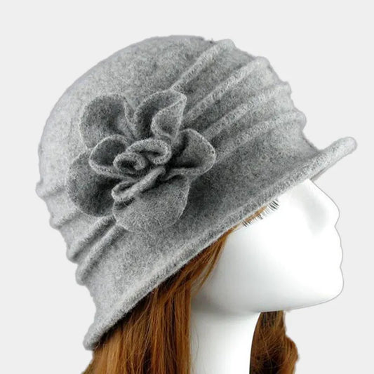 Chapeau en laine 100% laine, doux, tendance européenne, dôme feutré,