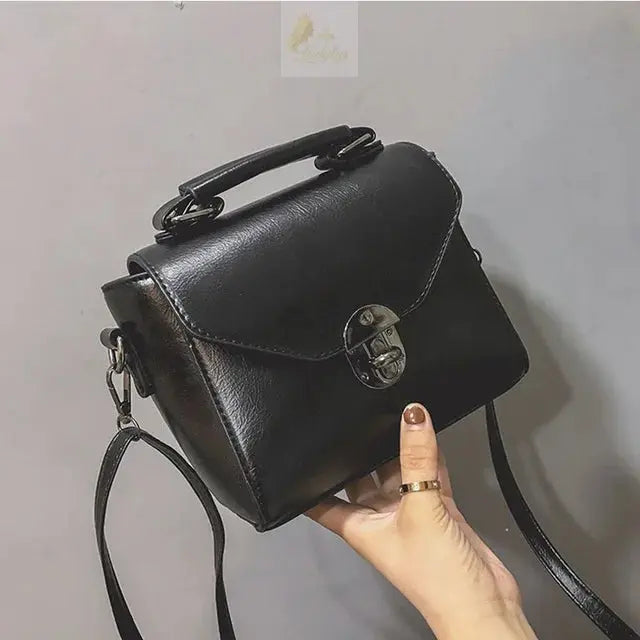 Vintage PU Leather Small Top-handle Ladies Luxury Messenger Bags LADYLYS