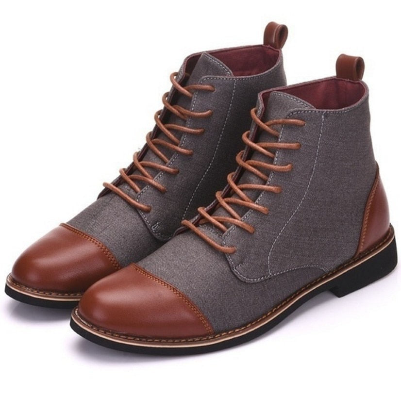 YWEEN chaussures bottines Oxfords en cuir à lacets taille 39-48