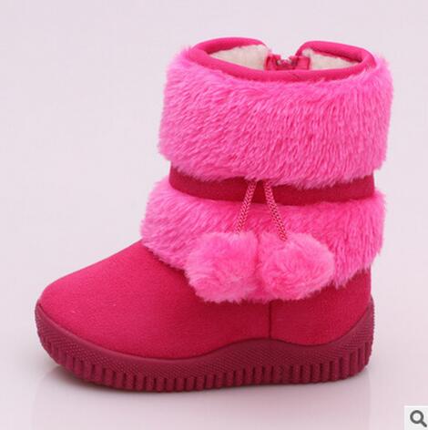 Chaussures bottes d'hiver confortable épais chaud pour princesse