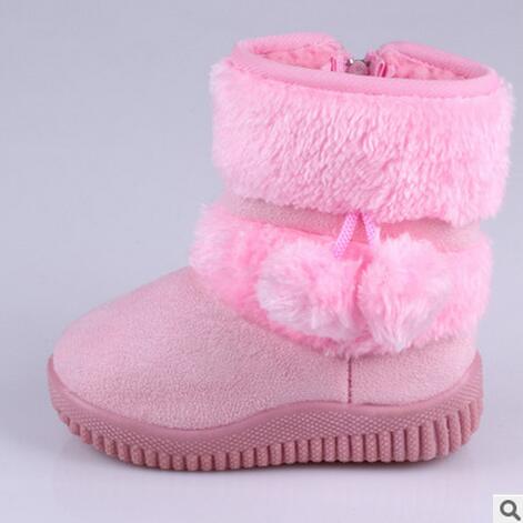 Chaussures bottes d'hiver confortable épais chaud pour princesse