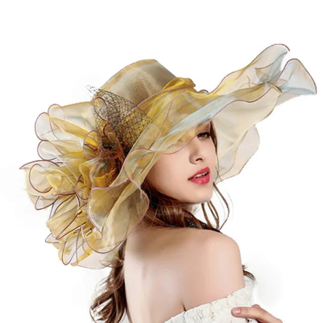 FS – chapeaux Kentucky en Organza pour femmes, mode printemps-été, dames élégantes