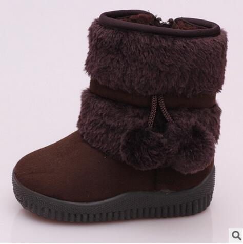 Chaussures bottes d'hiver confortable épais chaud pour princesse