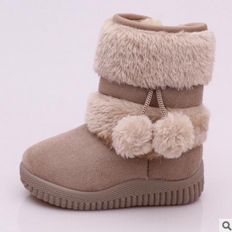 Chaussures bottes d'hiver confortable épais chaud pour princesse