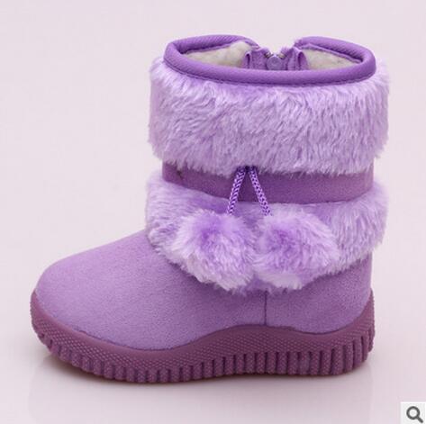 Chaussures bottes d'hiver confortable épais chaud pour princesse