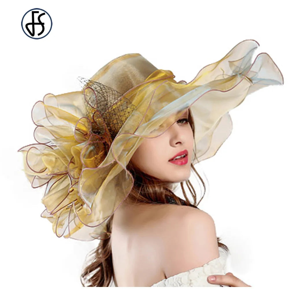 FS – chapeaux Kentucky en Organza pour femmes, mode printemps-été, dames élégantes