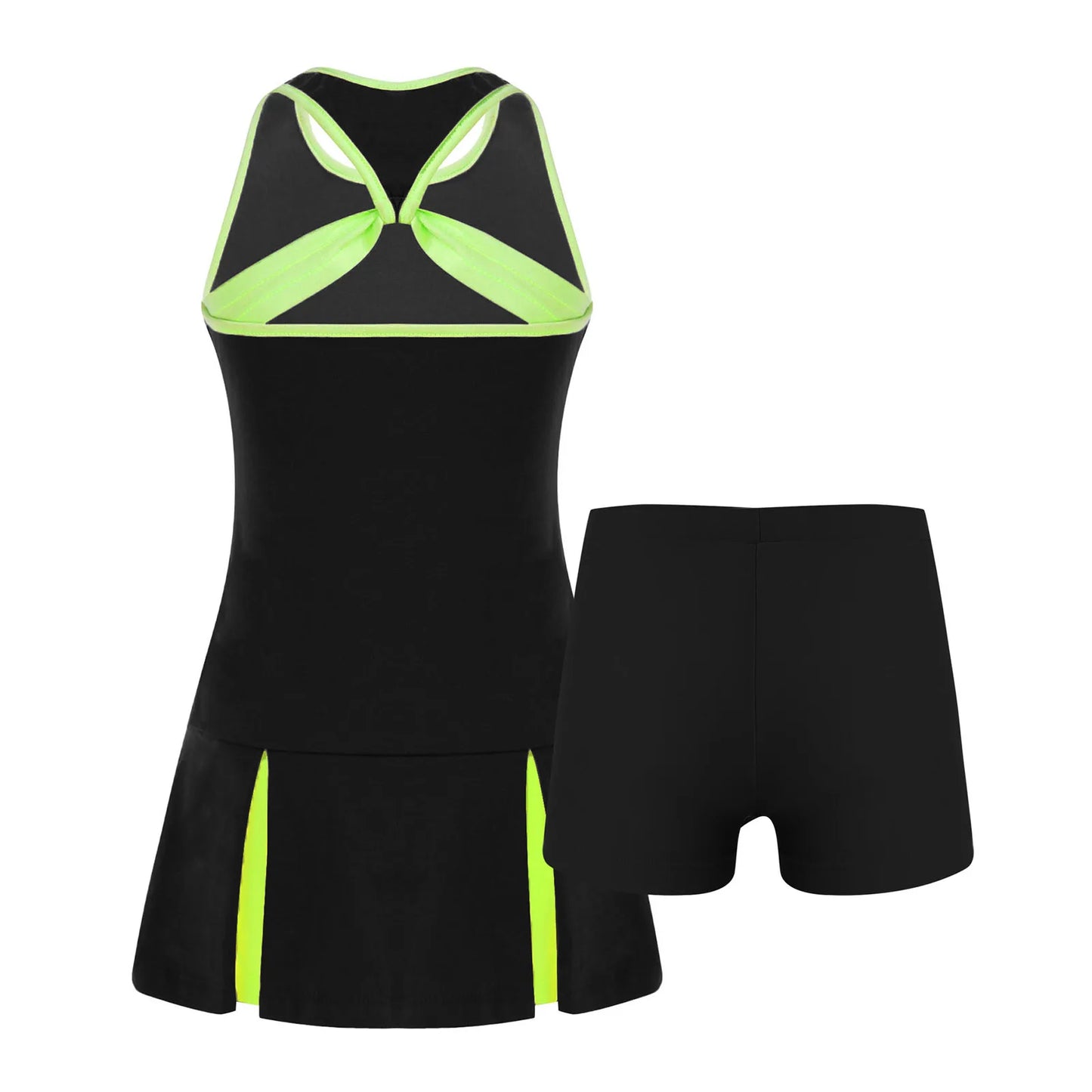 Ensembles de robe de Tennis pour filles, robe et short de Sport d'été pour enfants