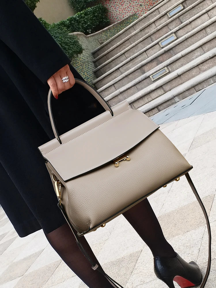 Sac à bandoulière en cuir pour femme, tendance, vintage de luxe pour femme