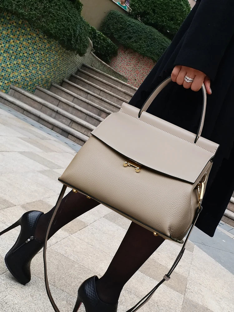 Sac à bandoulière en cuir pour femme, tendance, vintage de luxe pour femme