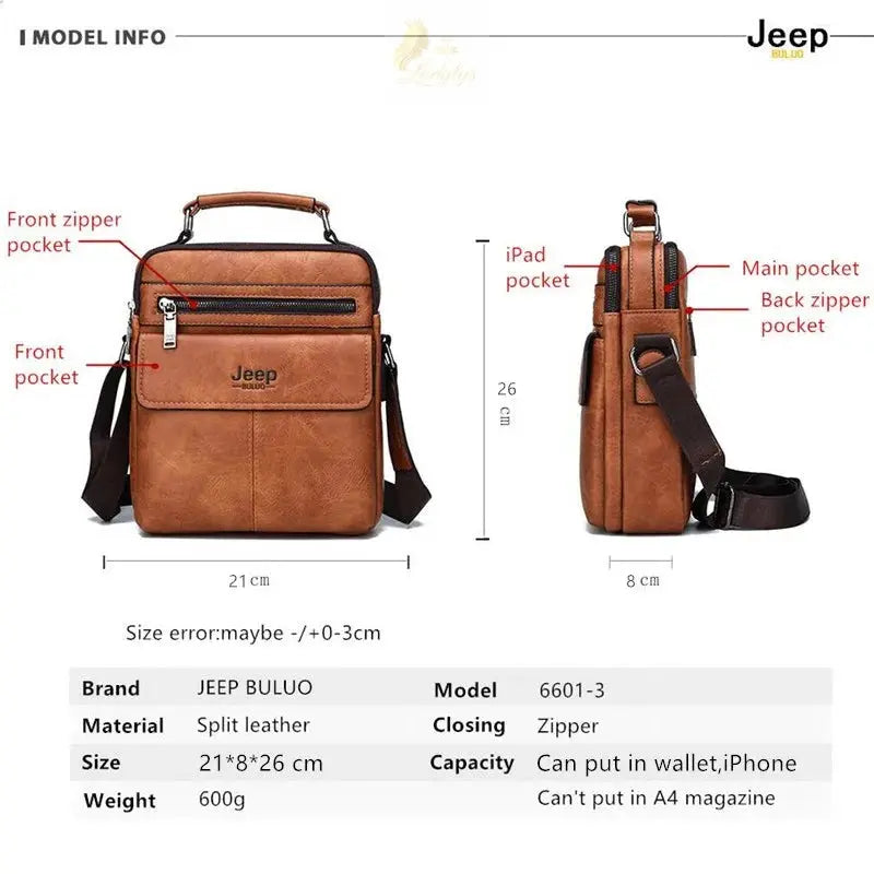 JEEP BULUO Brand Men's Crossbody Shoulder Bags High quality LADYLYS
