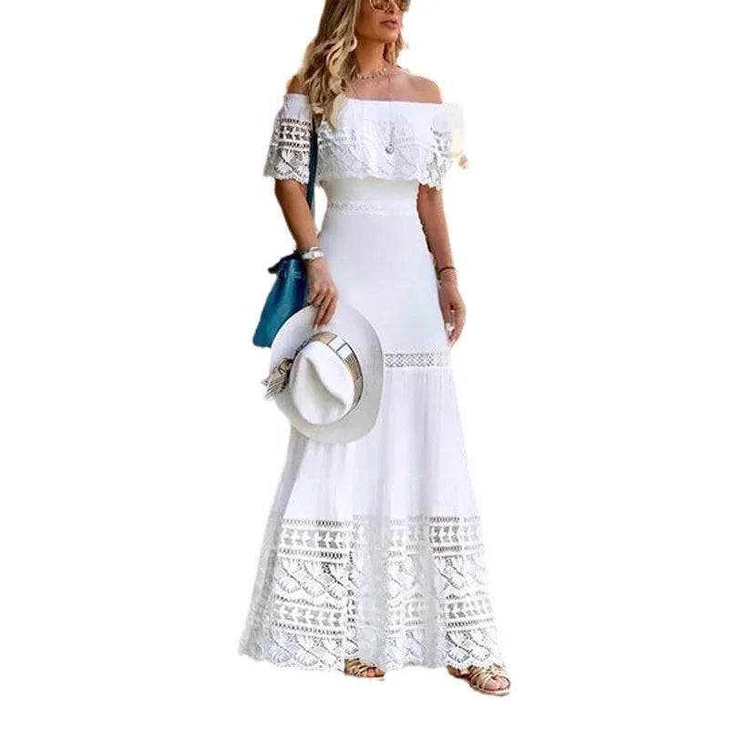 Fashionable Lace Dress Amazon Style Independent Necklace Dress LADYLYS