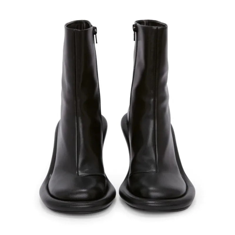 Blue Denim Short Boots High Heel Thick Sole Round 35-43 LADYLYS