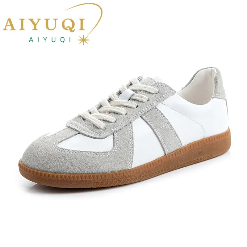 AIYUQI – baskets en cuir véritable pour femmes, chaussures d'entraînement morales décontractées