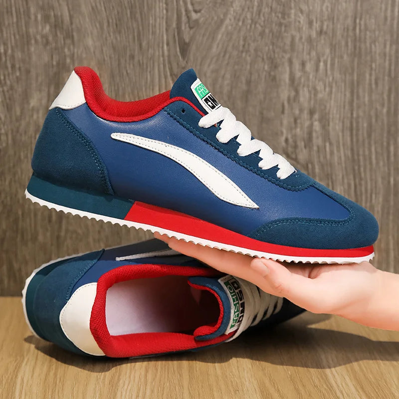 Baskets tendance bleues pour hommes, chaussures de sport décontractées de styliste