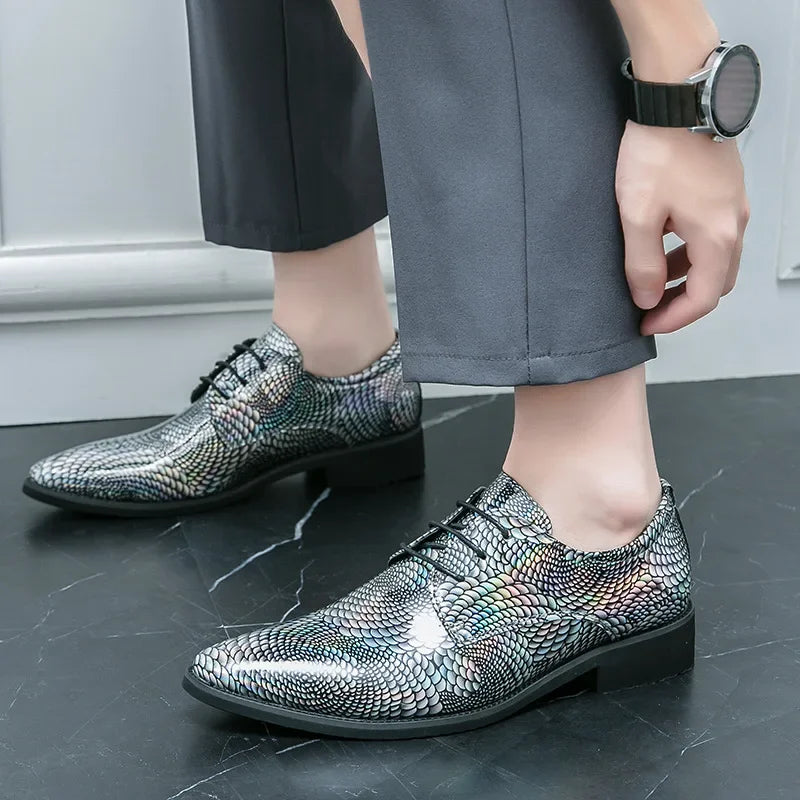 Casual Men's Leather Shoes Plus Size New Model Pointed Trendy Style LADYLYS