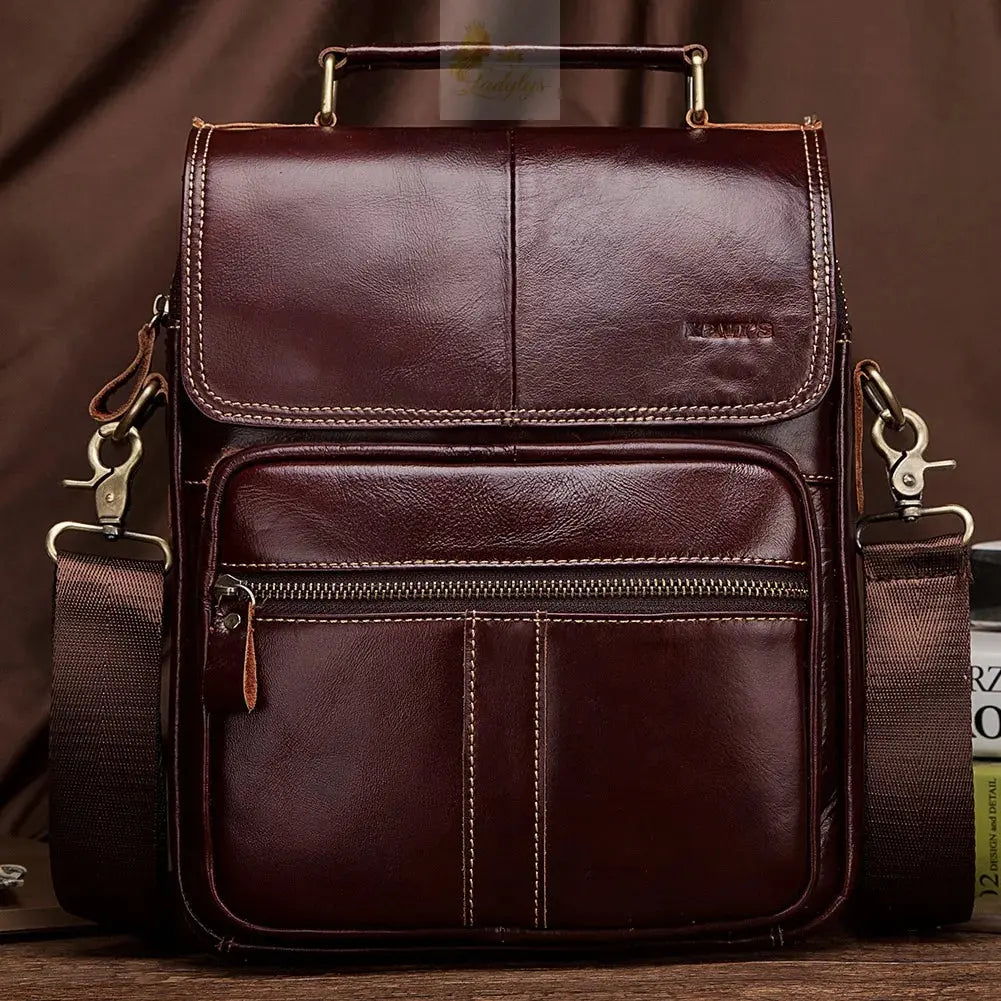 KAVIS NEW Genuine Leather Men's Crossbody Bag High Quality LADYLYS