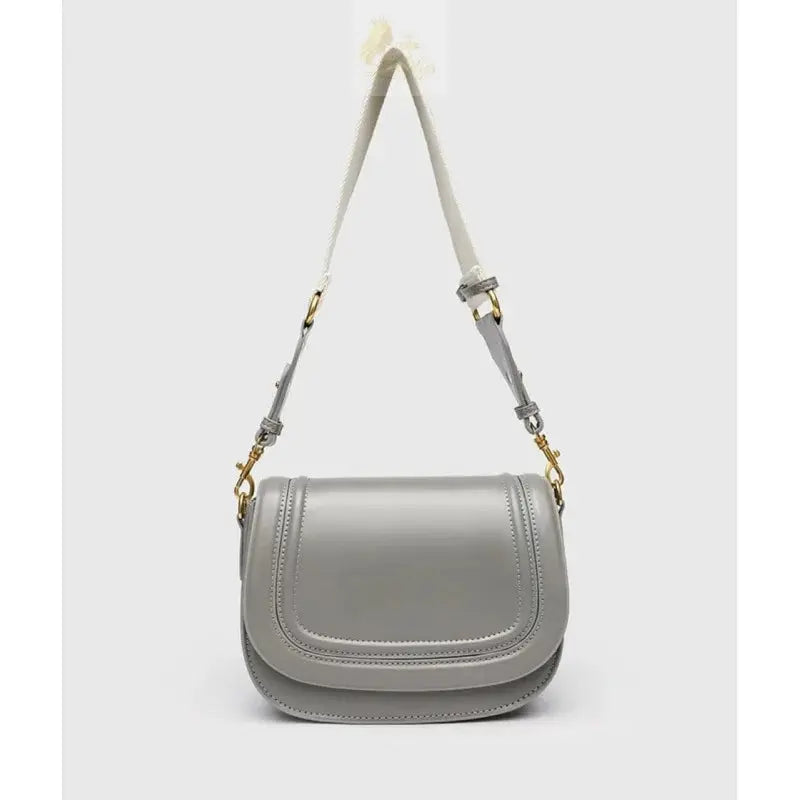 Crossbody Saddlebag with Wide Shoulder Strap Underarm Bag Street Trend PU LADYLYS
