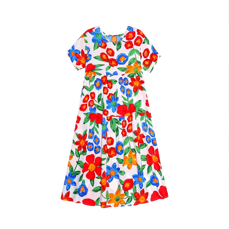 Summer Dresses Cotton Vintage Casual Print LADYLYS