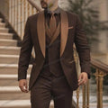 Men Suit Formal Groom Business Male Tuxedos 3 Piece Set Blazer Vest Pants LADYLYS