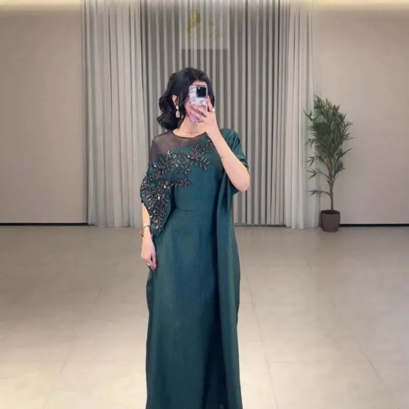 Abaya for Women Floral Lace Ethnic Moroccan Dress Muslim Dubai Attire Islamic Clothes LADYLYS