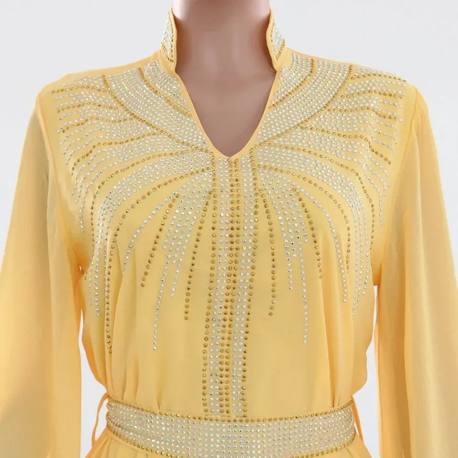 Luxury Abaya Diamonds Muslim Elegant Women Dresses LADYLYS