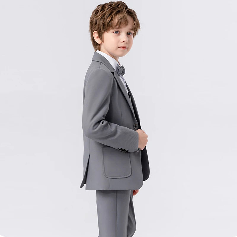 Ensemble de Costume printemps-automne pour enfants, Blazer, pantalon, nœud papillon