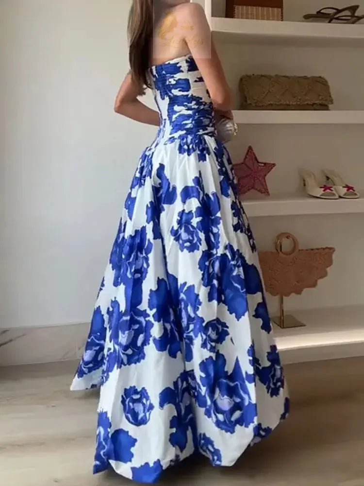 Strapless Fashion Simple Chic Party Maxi Dress LADYLYS