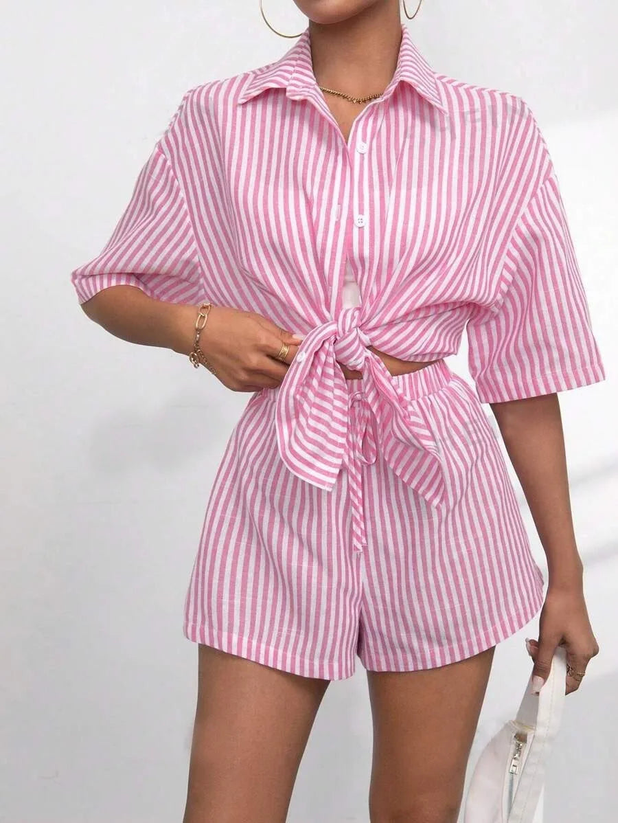 Set for spring and summer, featuring a collared button up cardigan LADYLYS