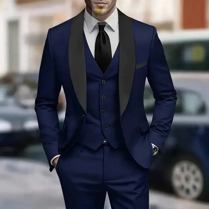Men's Three-Piece Suit Wedding Groomsmen Formal Wear LADYLYS