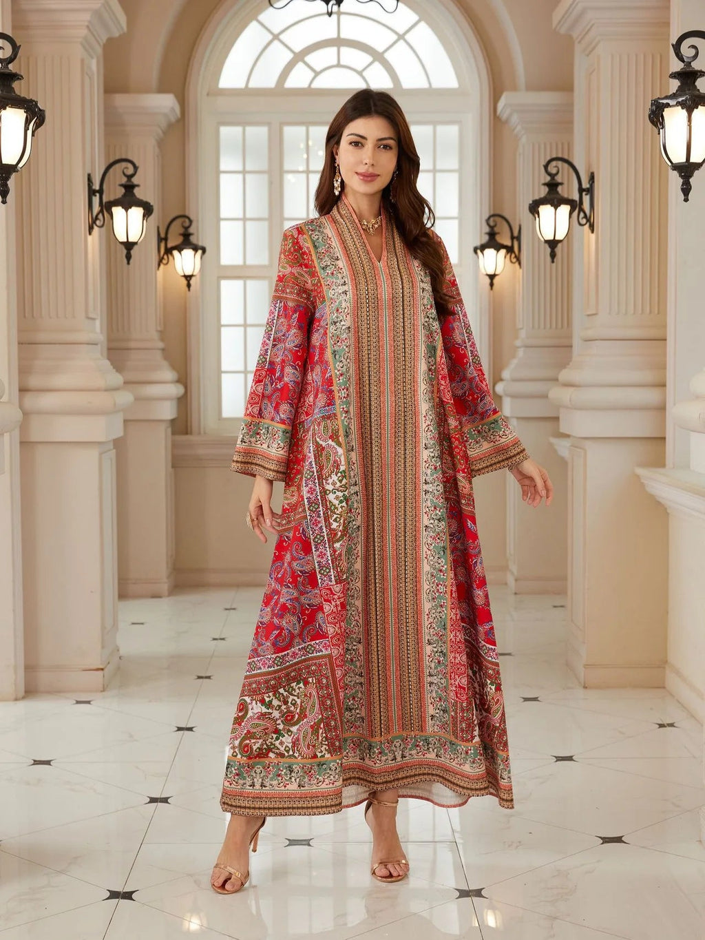 Luxurious Abaya Embroidered Floral Pullover Abaya Conservative Long Sleeve Dubai Embroidered Galabiyat LADYLYS
