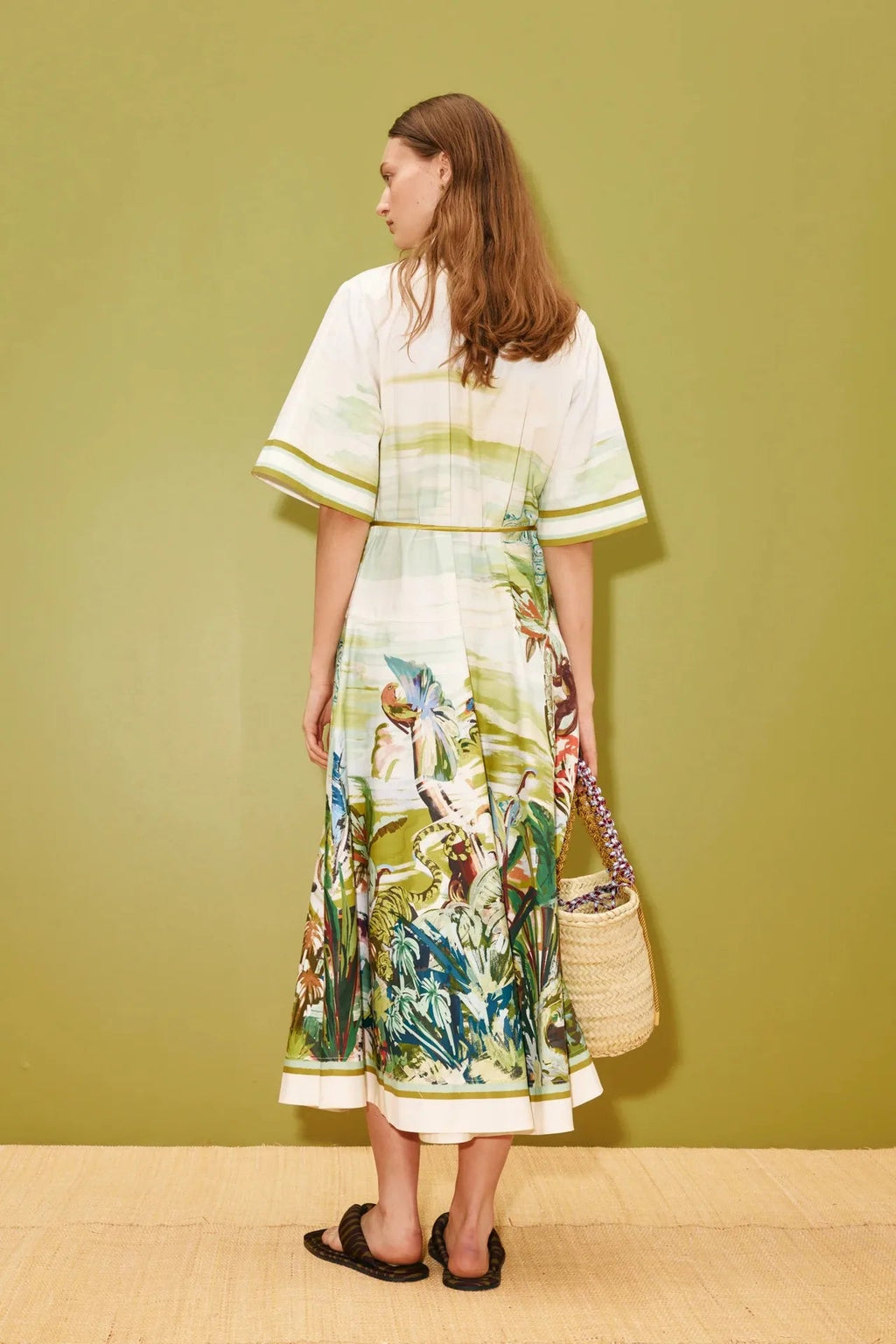 New Casual Fashion Linen Shirt Collar Cardigan Long Dress LADYLYS