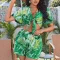 Tropical Print Two-Piece Set Women's Summer New Style LADYLYS