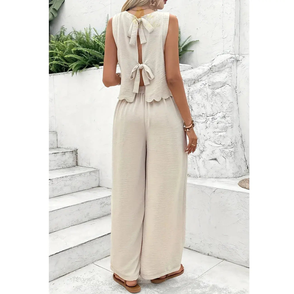 Summer New Women's Fashion Sleeveless Tank Top Casual Pants Set LADYLYS