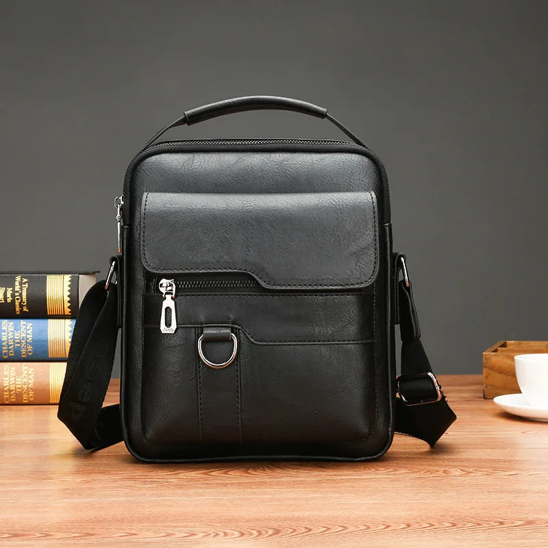 Single-shoulder crossbody bag hand-held vertical large-capacity leather bag breathable and wear-resistant LADYLYS