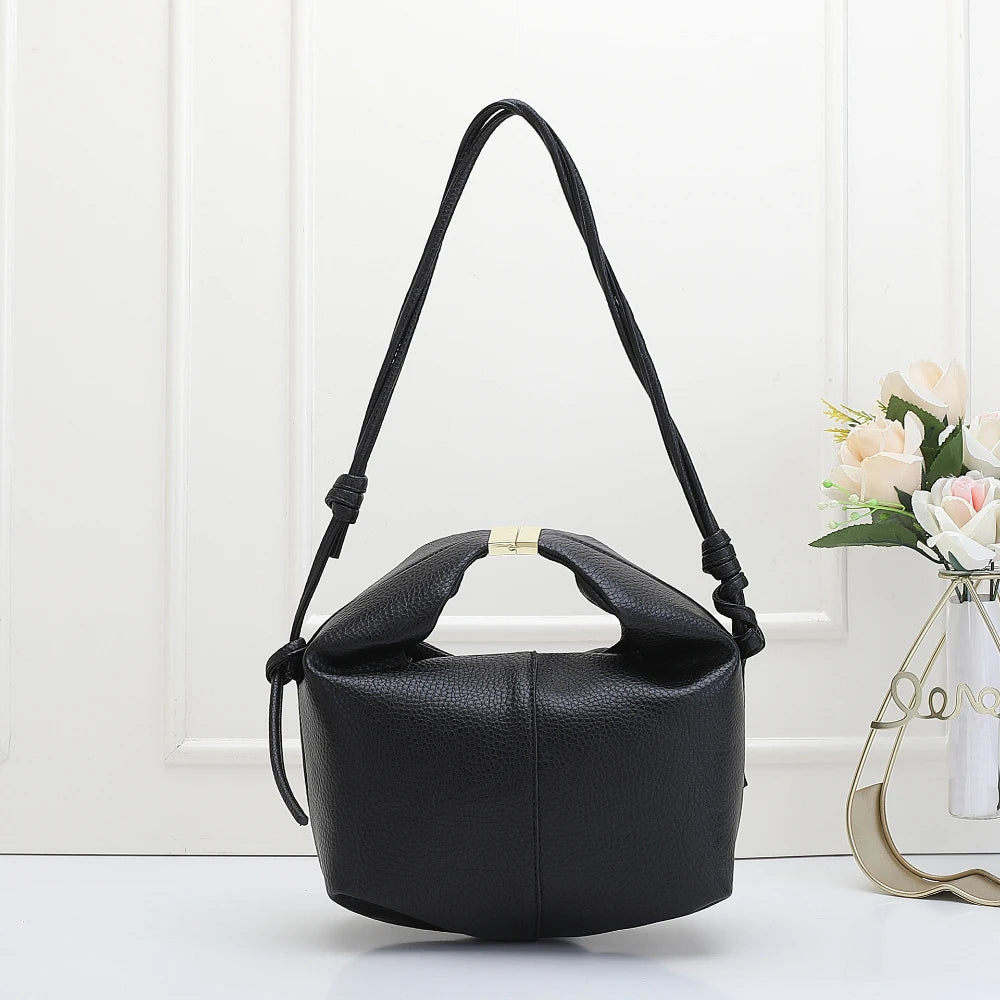 Sac à main en cuir litchi de couleur unie pour femme de haute qualité