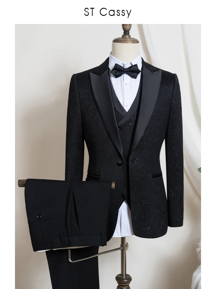 Mens Wedding Suit 3 Piece - Luxury Groom Suit