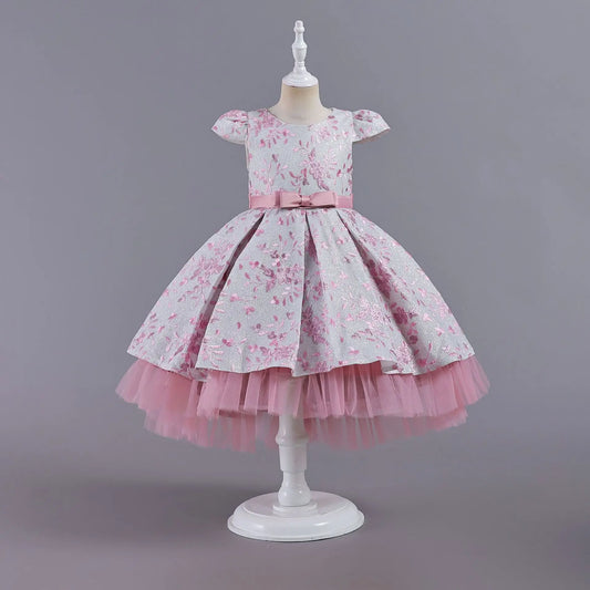 Robe de princesse brodée brillante pour enfants