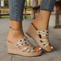 Thick Heel Sandals Women's New Hollow Open Toe Flat Roman Shoes LADYLYS