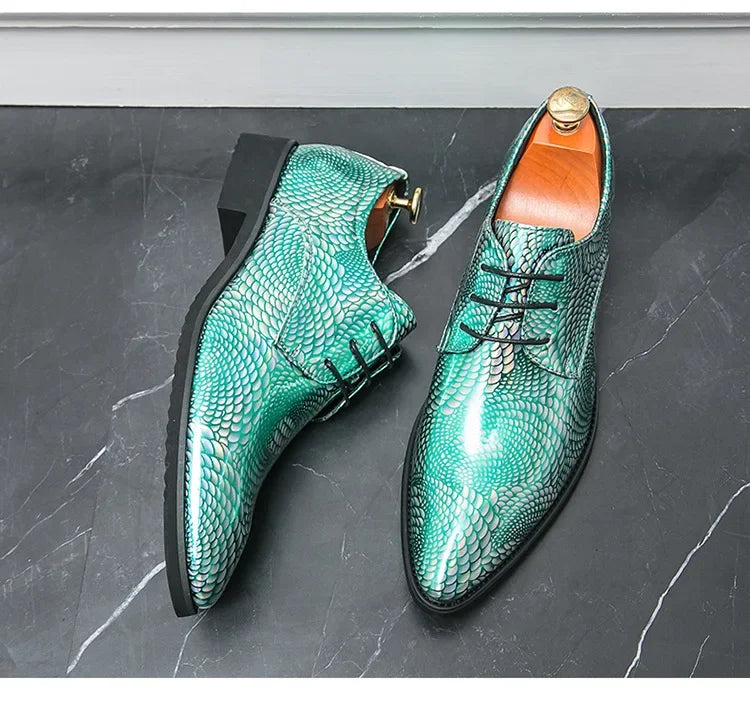 Casual Men's Leather Shoes Plus Size New Model Pointed Trendy Style LADYLYS