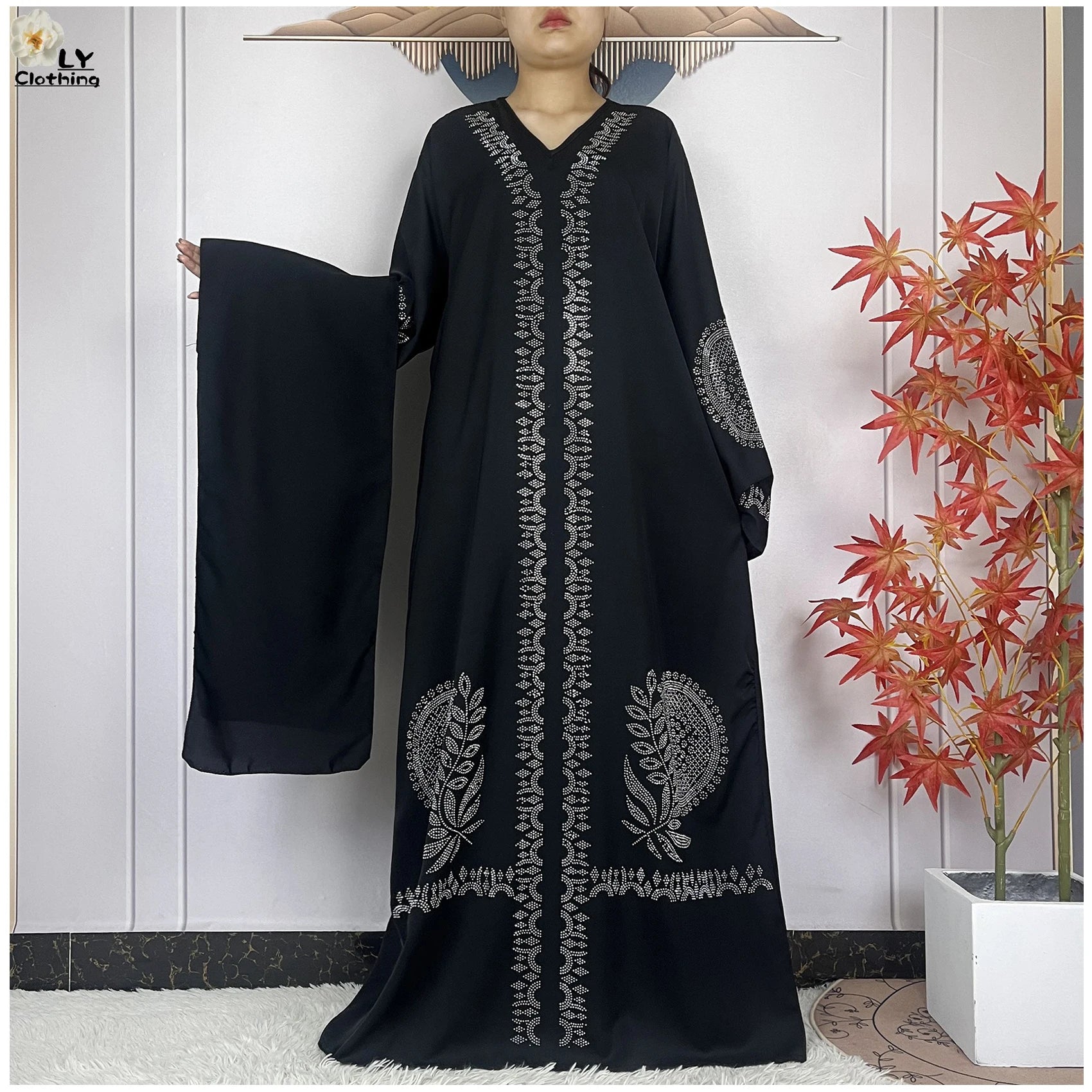 Muslim Women's Sets Dubai Evening Dress Long Sleeve Diamond Dashiki LADYLYS Muslim Women's Sets Dubai Evening Dress Long Sleeve Diamond Dashiki LADYLYS