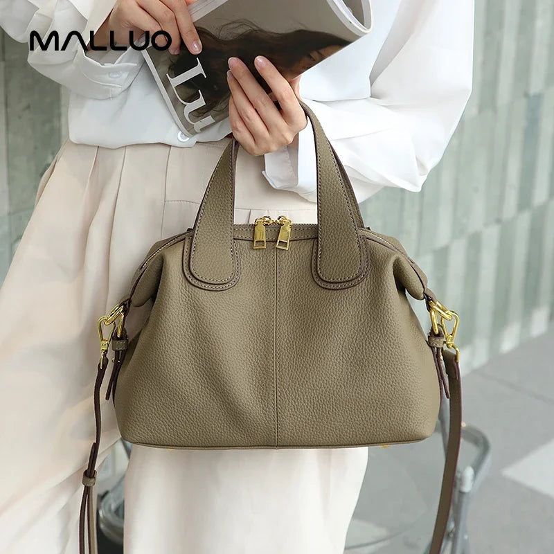 Natural Cow Leather Bag Female Retro Cowhide Crossbody LADYLYS