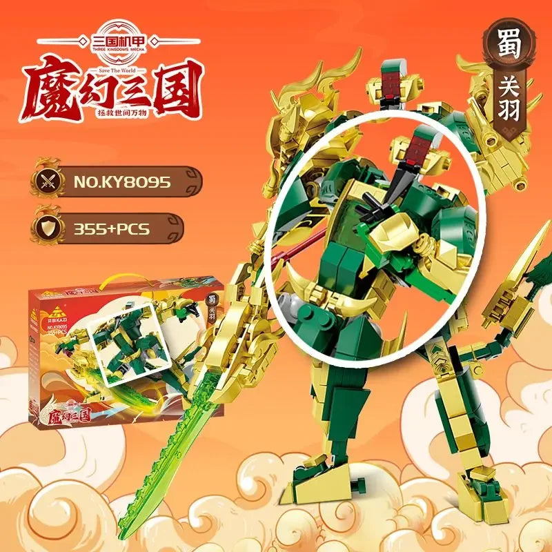 Nouveau modèle en stock, beau modèle Mecha de héros des trois royaumes de style chinois pour garçon, puzzle assemblé