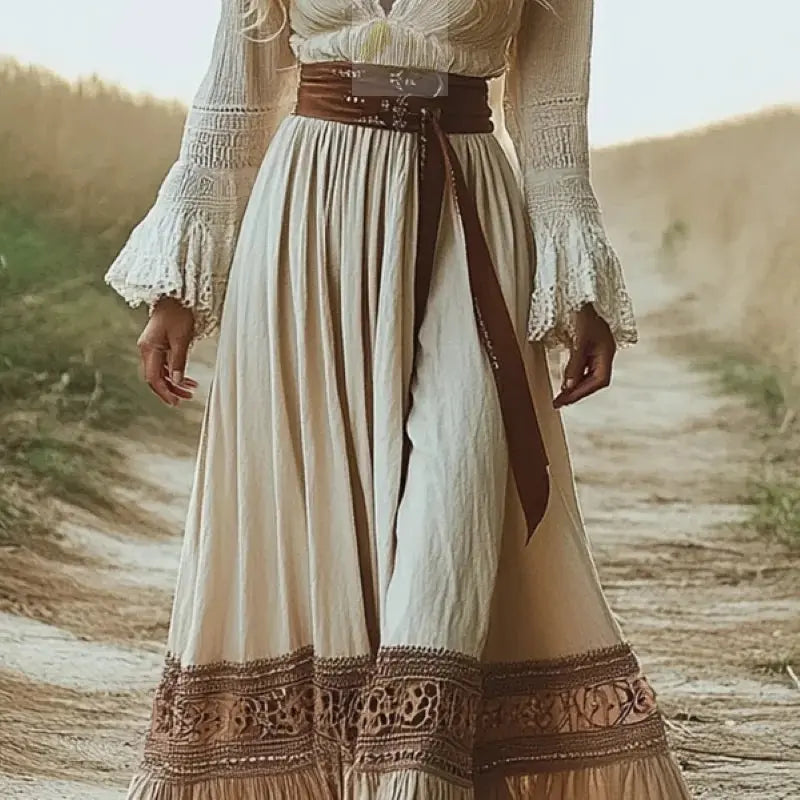 Ladies Vintage Western Cowgirl Ethnic Style Print Boho Dress LADYLYS