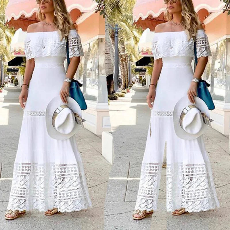 Fashionable Lace Dress Amazon Style Independent Necklace Dress LADYLYS