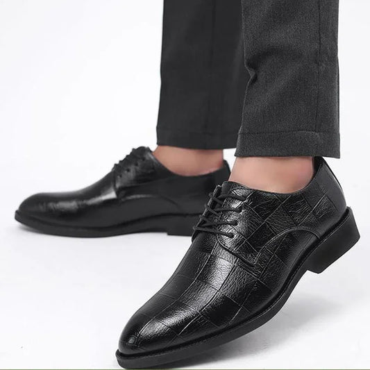 Chaussures Oxford décontractées respirantes en cuir pour hommes