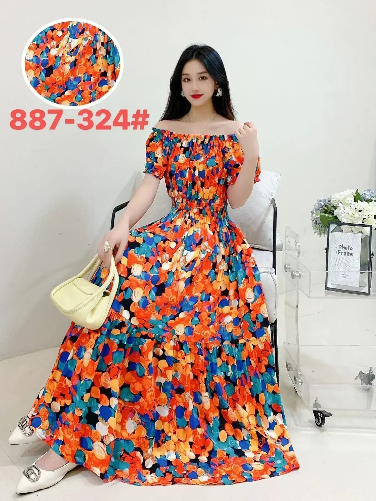 Women Summer Indian Clothes Bohemian Cotton Linen Floral dress LADYLYS