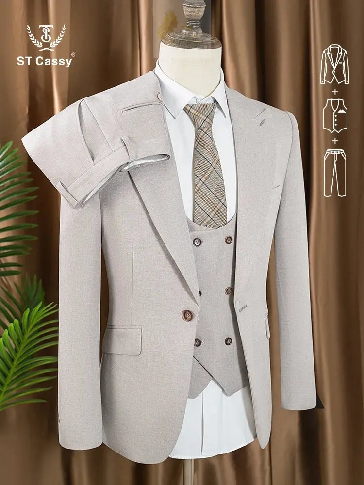 Turkish style high quality men suits 3 piece set elegant LADYLYS